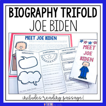 Joe Biden Biography Activities | Nonfiction Reading Response