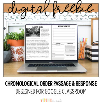 FREEBIE Google Classroom Non-Fiction Passage & Response_Chronological Order